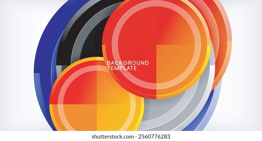 Minimal geometric abstract background. Circle triangle design