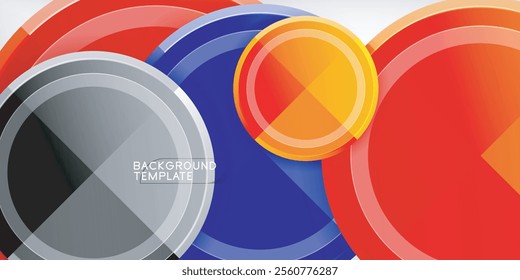 Minimal geometric abstract background. Circle triangle design
