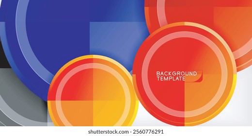 Minimal geometric abstract background. Circle triangle design