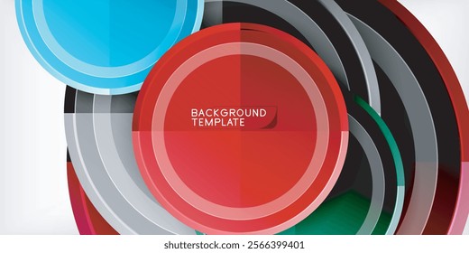 Minimal geometric abstract background. Circle triangle design