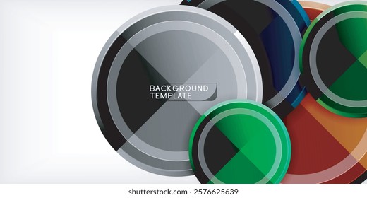 Minimal geometric abstract background. Circle triangle design