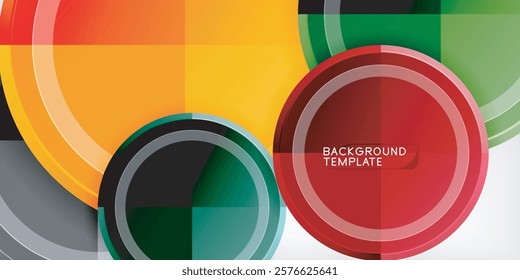 Minimal geometric abstract background. Circle triangle design