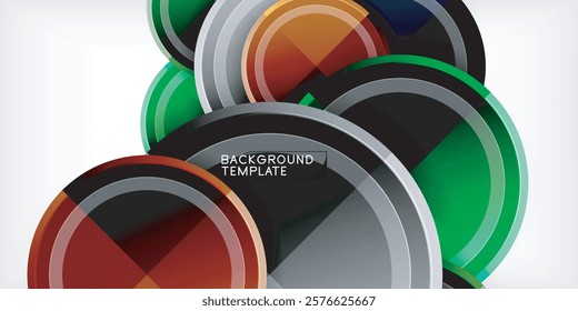 Minimal geometric abstract background. Circle triangle design