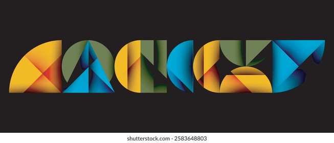 Minimal geometric abstract background. Circle square and triangle design