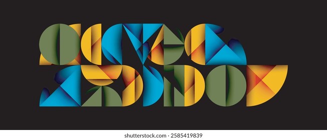 Minimal geometric abstract background. Circle square and triangle design