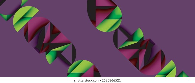 Minimal geometric abstract background. Circle square and triangle design