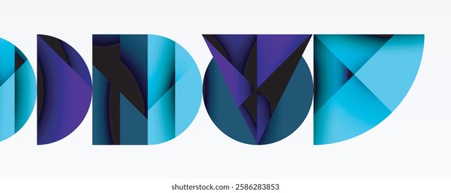 Minimal geometric abstract background. Circle square and triangle design