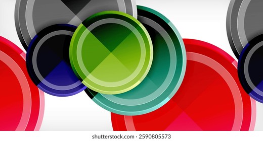 Minimal geometric abstract background. Circle triangle design