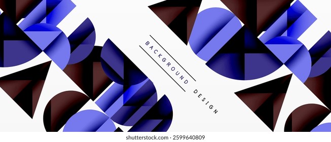 Minimal geometric abstract background. Circle square and triangle design