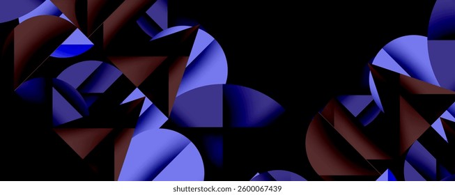 Minimal geometric abstract background. Circle square and triangle design