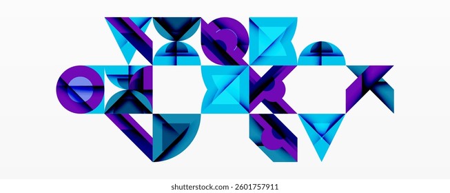 Minimal geometric abstract background. Circle square and triangle design