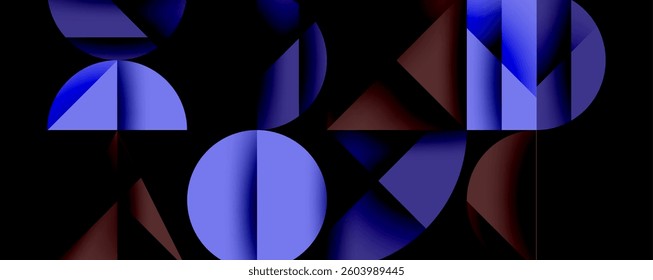 Minimal geometric abstract background. Circle square and triangle design