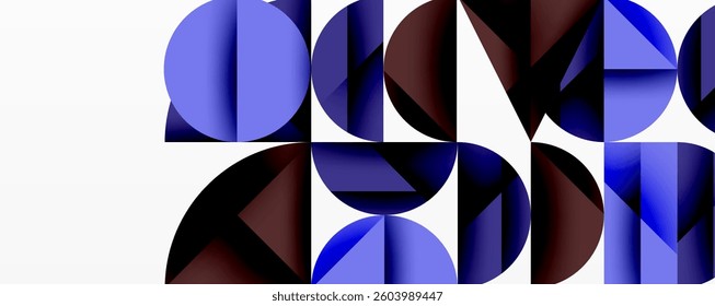 Minimal geometric abstract background. Circle square and triangle design