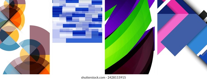 Fondo abstracto geométrico mínimo con círculos, líneas y triángulos
