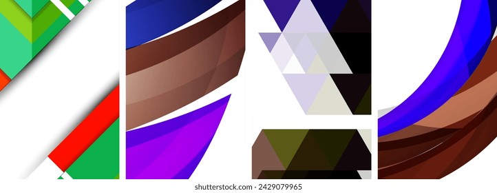 Minimaler geometrischer abstrakter Hintergrund mit Kreisen, Linien und Dreiecken