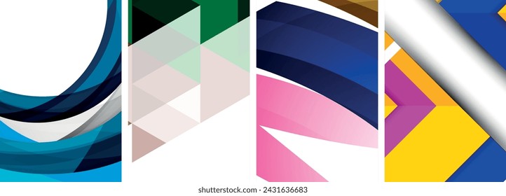 Minimal geometric abstract background with circles, lines and triangles