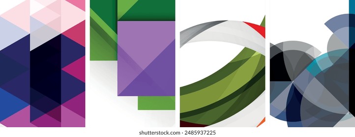 Minimaler geometrischer abstrakter Hintergrund mit Kreisen, Linien und Dreiecken