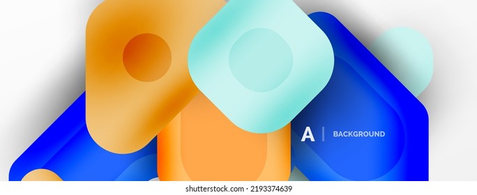 Minimal geometric abstract background. Colorful geometric blocks. Lines, squares and triangles composition wallpaper