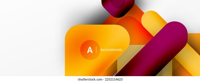 Minimal geometric abstract background. Colorful geometric blocks. Lines, squares and triangles composition wallpaper