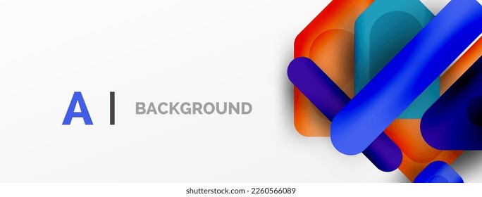Minimal geometric abstract background. Colorful geometric blocks. Lines, squares and triangles composition wallpaper