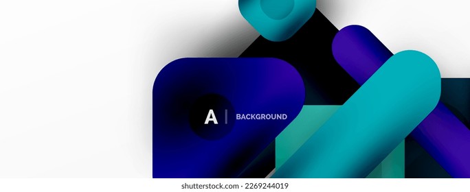 Minimal geometric abstract background. Colorful geometric blocks. Lines, squares and triangles composition wallpaper