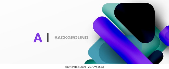 Minimal geometric abstract background. Colorful geometric blocks. Lines, squares and triangles composition wallpaper