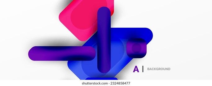 Minimal geometric abstract background. Colorful geometric blocks. Lines, squares and triangles composition wallpaper