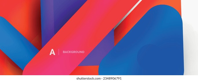 Minimal geometric abstract background. Colorful geometric blocks. Lines, squares and triangles composition wallpaper