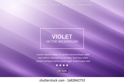 Minimal geometric abstract background with dynamic purple color composition. Trendy gradient and futuristic concept. Vector layout design can use landing page, cover poster, flyer, magazine, wallpaper