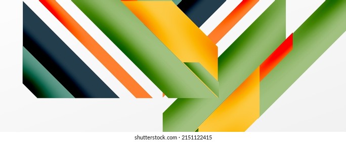 Minimaler geometrischer abstrakter Hintergrund. Dynamische 3D-Linienzusammensetzung. Trendy Techno Business Template für Tapete, Banner, Hintergrund oder Landung
