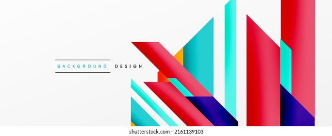 Fondo abstracto geométrico mínimo. Composición dinámica de líneas 3d. Plantilla de negocios de moda para tecno para papel de pared, banner, fondo o aterrizaje
