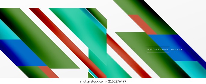 Minimal geometric abstract background. Dynamic 3d lines composition. Trendy techno business template for wallpaper, banner, background or landing