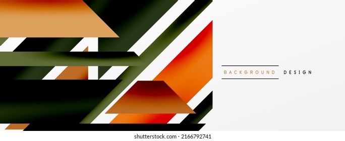 Minimaler geometrischer abstrakter Hintergrund. Dynamische 3D-Linienzusammensetzung. Trendy Techno Business Template für Tapete, Banner, Hintergrund oder Landung