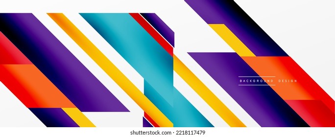 Fondo abstracto geométrico mínimo. Composición dinámica de líneas 3d. Plantilla de negocios de moda para tecno para papel de pared, banner, fondo o aterrizaje
