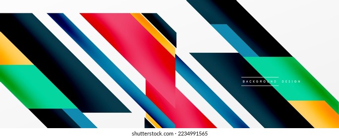 Minimaler geometrischer abstrakter Hintergrund. Dynamische 3D-Linienzusammensetzung. Trendy Techno Business Template für Tapete, Banner, Hintergrund oder Landung