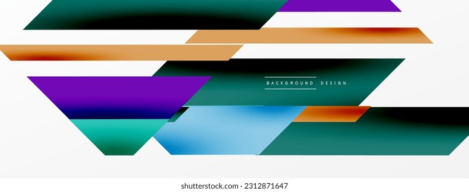Minimal geometric abstract background. Dynamic 3d lines composition. Trendy techno business template for wallpaper, banner, background or landing