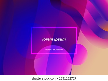 Minimal geometric abstract background. Futuristic gradient shapes design. Creative illustration ideal for cover, poster, web and social media. Vector eps10.