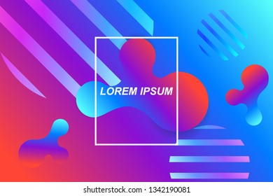Minimal geometric abstract background. Futuristic gradient shapes design. Creative illustration ideal for cover, poster, web and social media. Vector eps10.