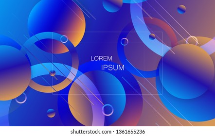 Minimal geometric abstract background. Futuristic gradient shapes design. Creative illustration ideal for cover, poster, web and social media. Vector eps10.