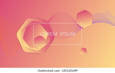 Minimal geometric abstract background. Futuristic gradient shapes design. Creative illustration ideal for cover, poster, web and social media. Vector eps10.