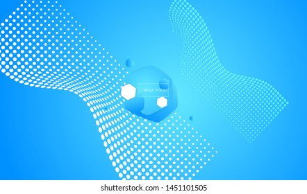 Minimal geometric abstract background. Futuristic gradient shapes design. Creative illustration ideal for cover, poster, web and social media. Vector eps10.