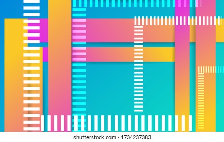 Minimal geometric abstract background. Futuristic gradient shapes design. Creative illustration ideal for cover, poster, web and social media. Vector eps10.