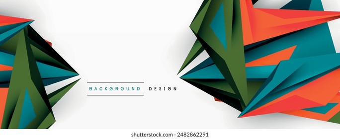 Minimal geometric abstract background. Low poly dynamic triangle design. Trendy techno business template for wallpaper, banner, background or landing