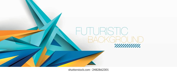 Minimal geometric abstract background. Low poly dynamic triangle design. Trendy techno business template for wallpaper, banner, background or landing