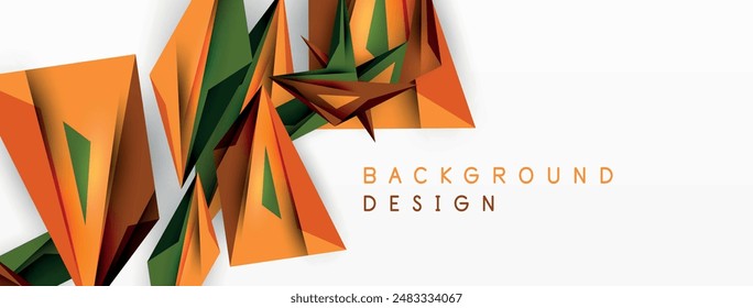 Minimal geometric abstract background. Low poly dynamic triangle design. Trendy techno business template for wallpaper, banner, background or landing