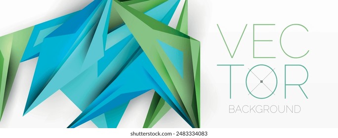 Minimal geometric abstract background. Low poly dynamic triangle design. Trendy techno business template for wallpaper, banner, background or landing