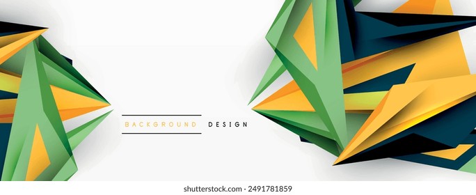 Minimal geometric abstract background. Low poly dynamic triangle design. Trendy techno business template for wallpaper, banner, background or landing - Powered by Shutterstock - Get 15% off with code: PIKWIZARD15