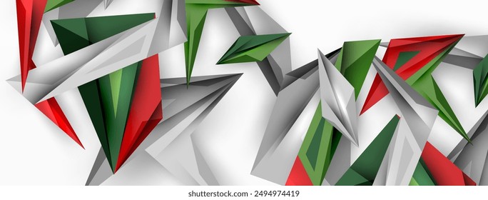 Minimal geometric abstract background. Low poly dynamic triangle design. Trendy techno business template for wallpaper, banner, background or landing