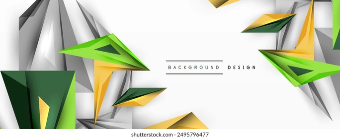 Minimal geometric abstract background. Low poly dynamic triangle design. Trendy techno business template for wallpaper, banner, background or landing