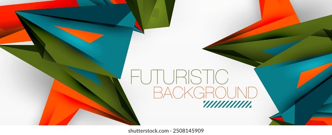 Minimal geometric abstract background. Low poly dynamic triangle design. Trendy techno business template for wallpaper, banner, background or landing